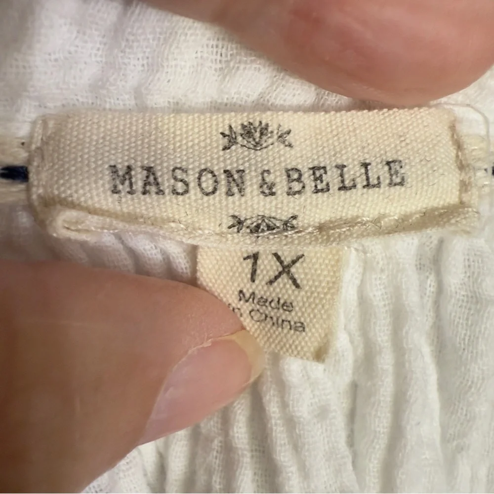 Mason & Belle Jessamine Embroidered shirt size 1X - Picture 7 of 9